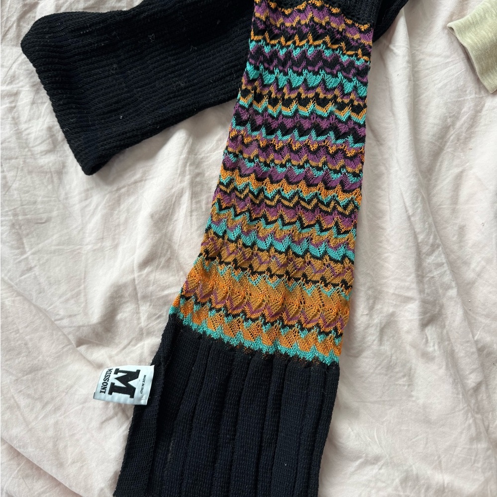 Missoni Black and Multicolor Chevron Sweater